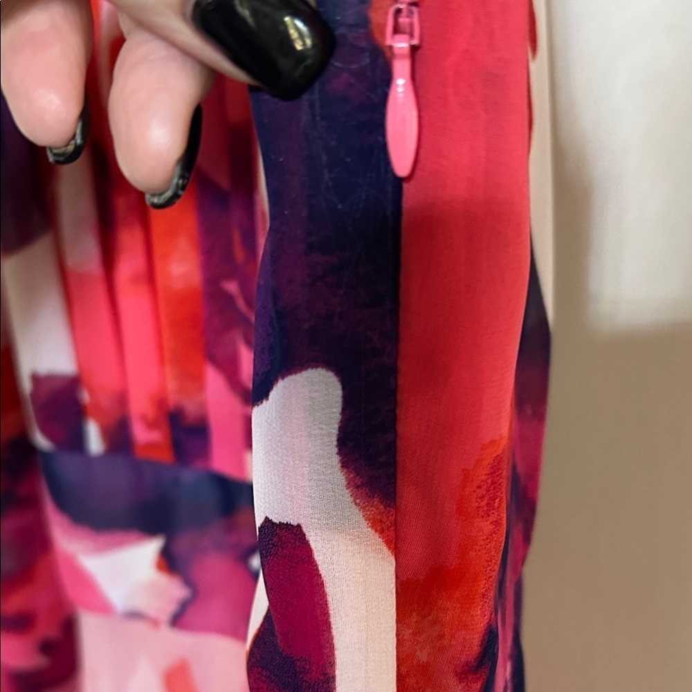 Eliza J Vibrant Pink and Purple Maxi Dress - Picture 3 of 16